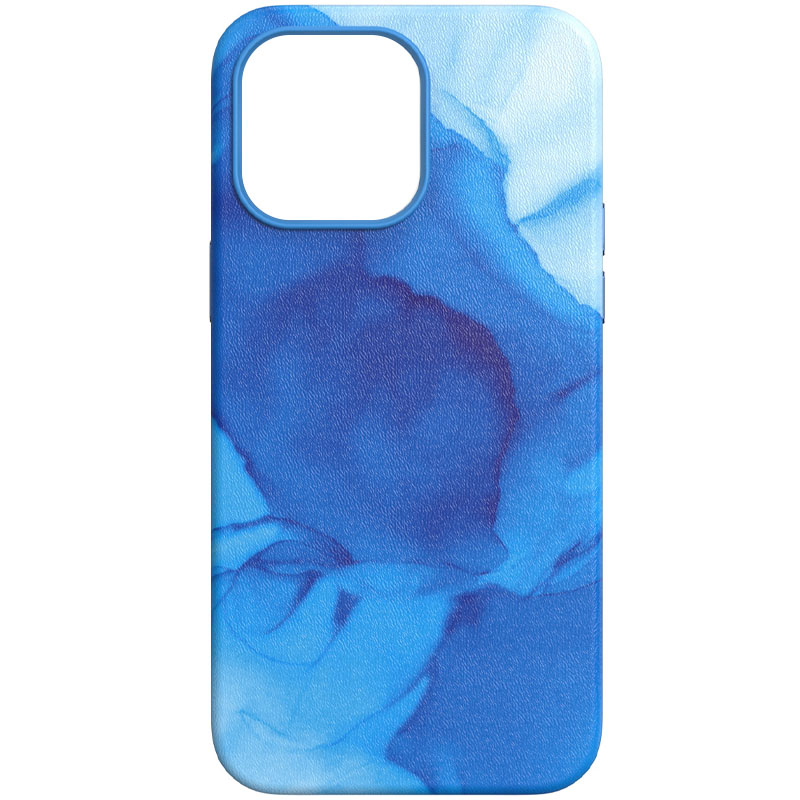Кожаный чехол Figura Series Case with MagSafe для Apple iPhone 13 (6.1") (Blue)