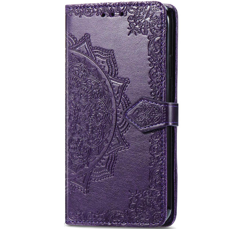 Кожаный чехол (книжка) Art Case с визитницей для Oppo A54 4G (Фиолетовый)
