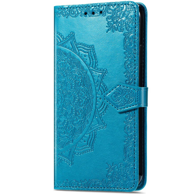 Кожаный чехол (книжка) Art Case с визитницей для Samsung Galaxy A12 / M12 (Синий)