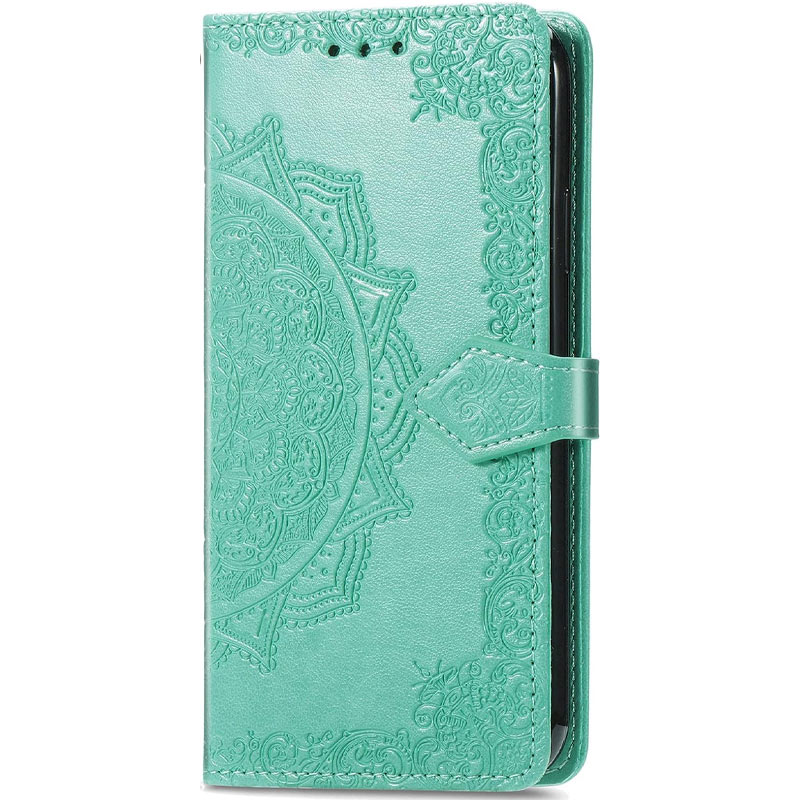 Кожаный чехол-книжка Art Case с визитницей для Xiaomi Redmi 13 4G / Poco M6 4G (Бирюзовый)