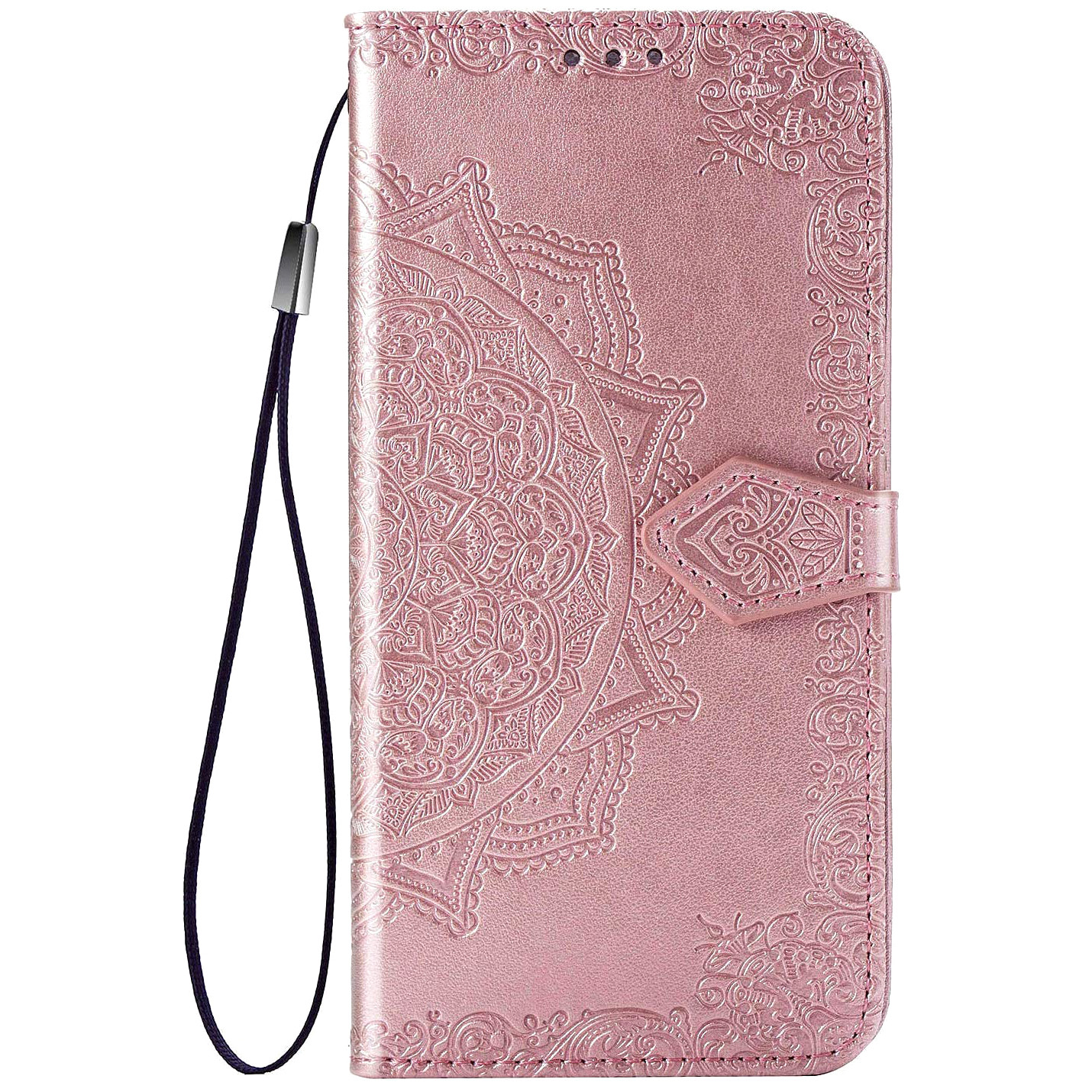 Кожаный чехол (книжка) Art Case с визитницей для Xiaomi Redmi Note 10 Pro Max (Розовый)