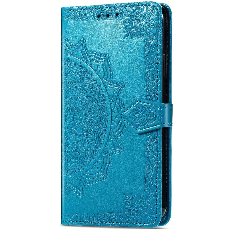 Кожаный чехол (книжка) Art Case с визитницей для Xiaomi Redmi Note 13 Pro+ (Синий)