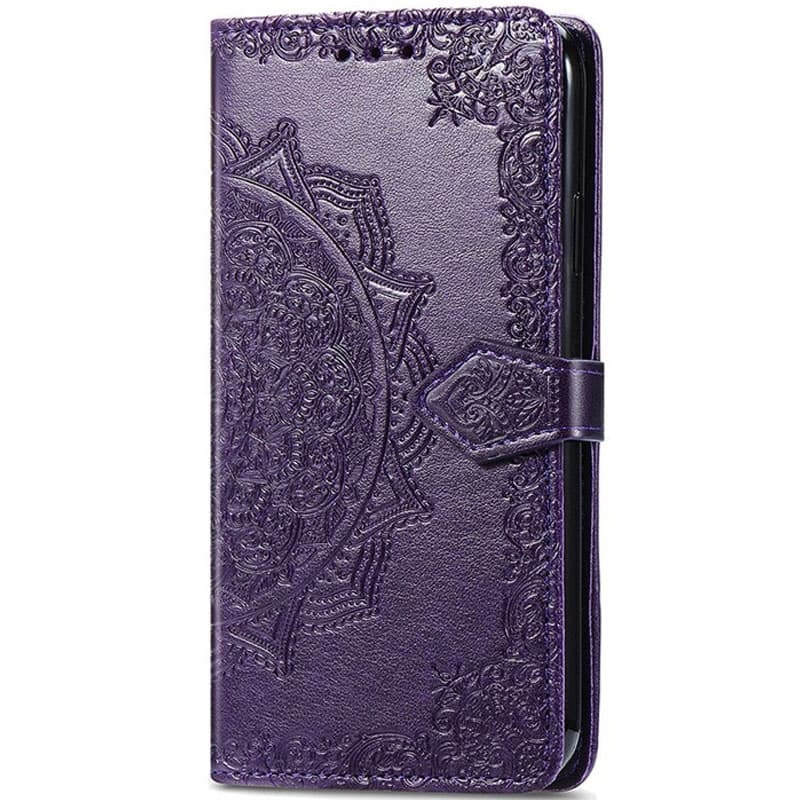 Кожаный чехол (книжка) Art Case с визитницей для ZTE Blade A51 (Фиолетовый)