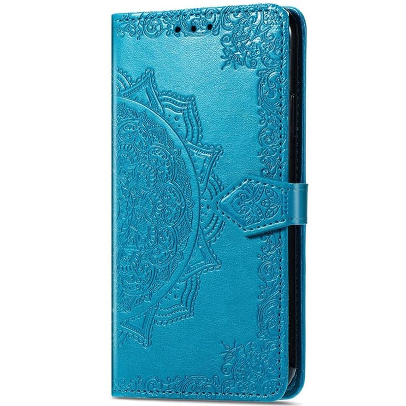 Кожаный чехол (книжка) Art Case с визитницей для ZTE Blade A51 (Синий)