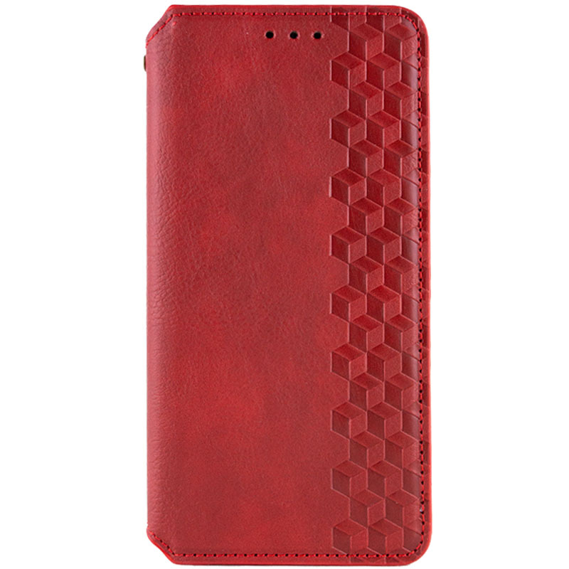 Кожаный чехол книжка GETMAN Cubic (PU) для Oppo A78 4G (Красный)