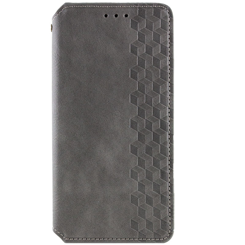 Кожаный чехол книжка GETMAN Cubic (PU) для Oppo A78 4G (Серый)