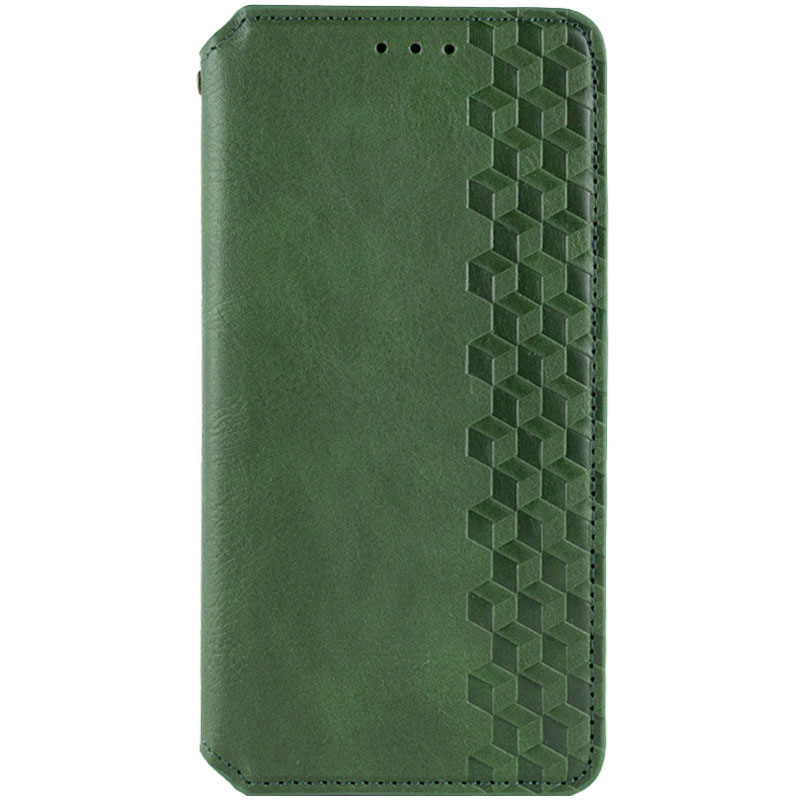 Кожаный чехол книжка GETMAN Cubic (PU) для Oppo A78 4G (Зеленый)
