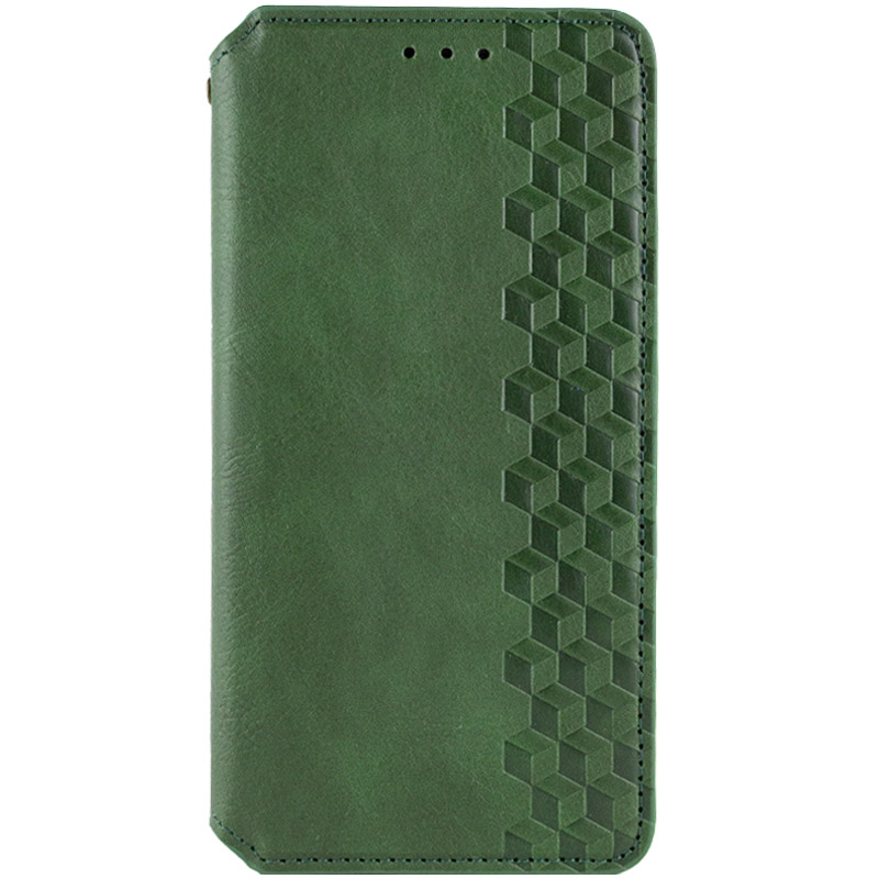 Кожаный чехол книжка GETMAN Cubic (PU) для Realme 11 4G (Зеленый)