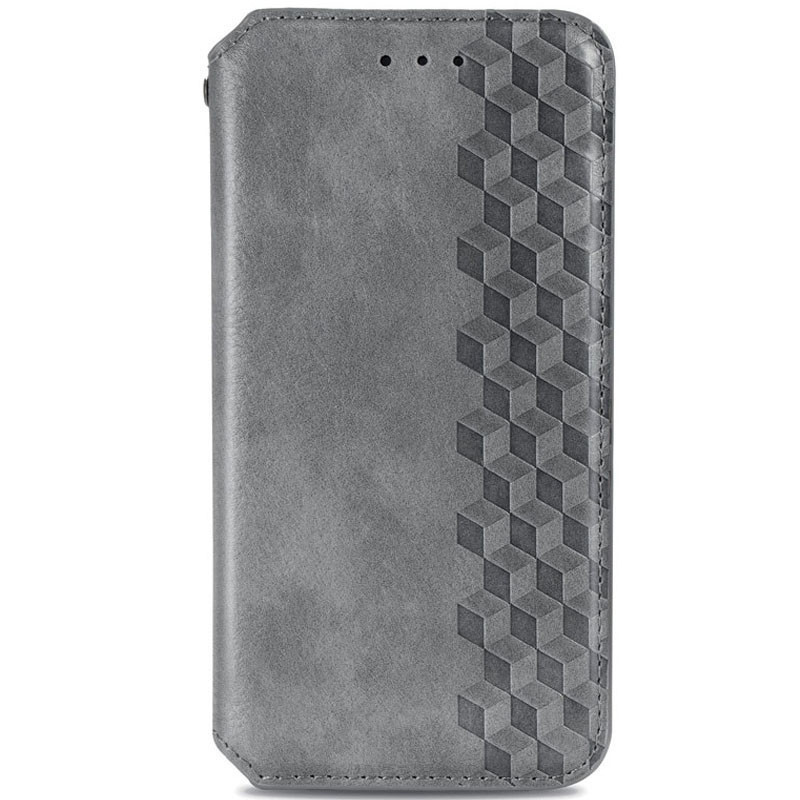 Шкіряний чохол книжка GETMAN Cubic (PU) для Samsung Galaxy A12 Nacho (Сірий)