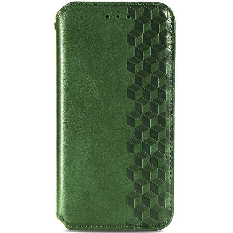 Шкіряний чохол книжка GETMAN Cubic (PU) для Samsung Galaxy A12 Nacho (Зелений)
