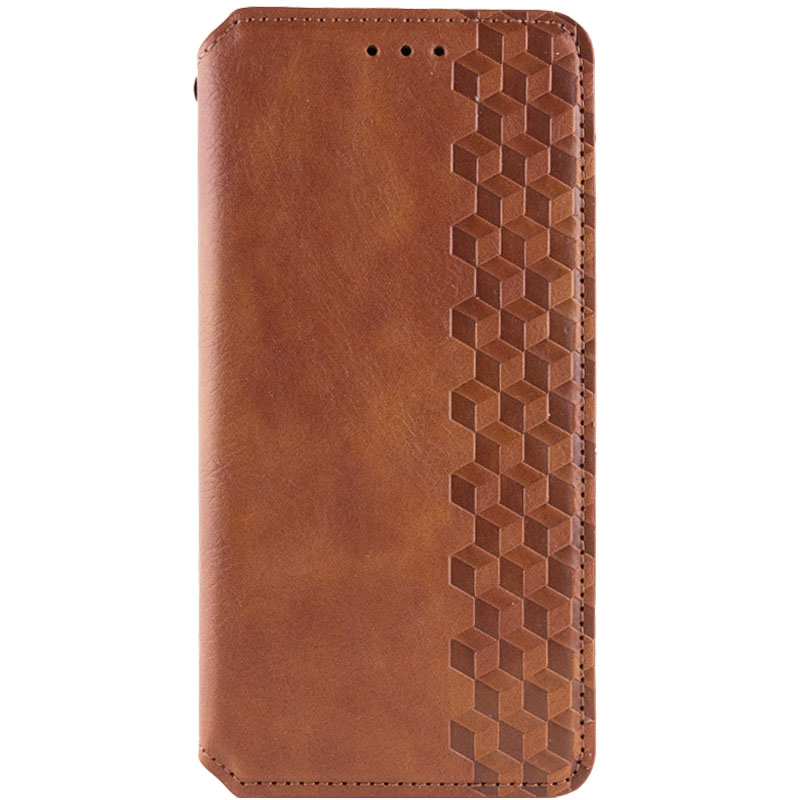 Кожаный чехол-книжка GETMAN Cubic (PU) для Samsung Galaxy A24 4G (Коричневый)