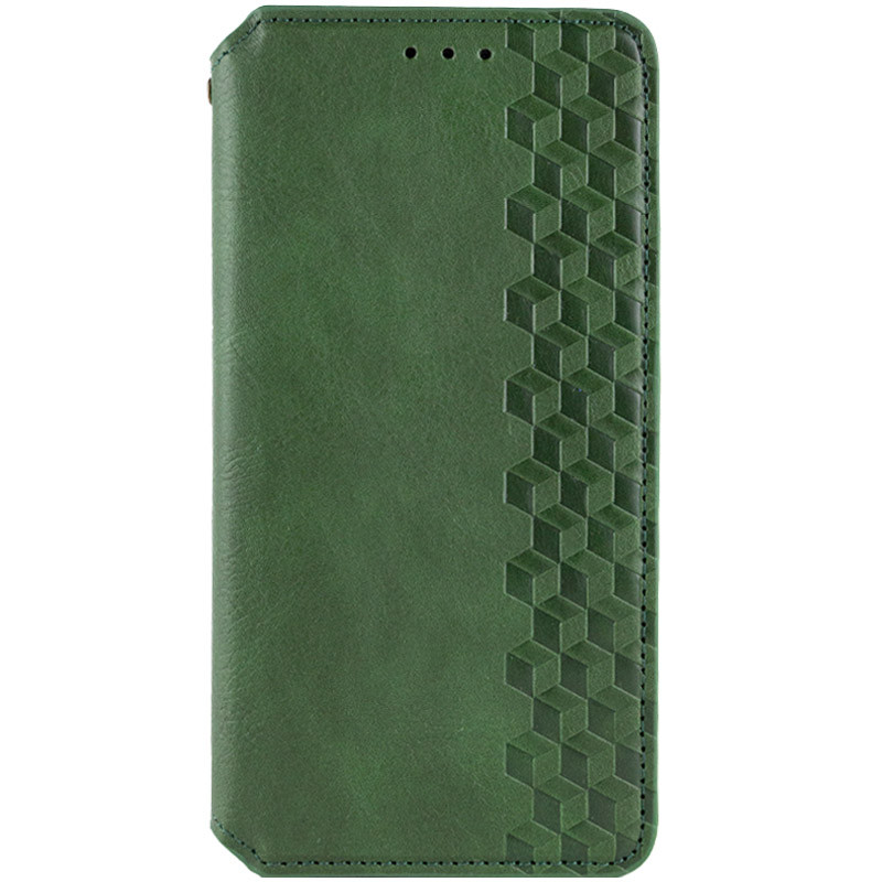 Кожаный чехол-книжка GETMAN Cubic (PU) для Xiaomi Redmi 13 4G / Poco M6 4G (Зеленый)