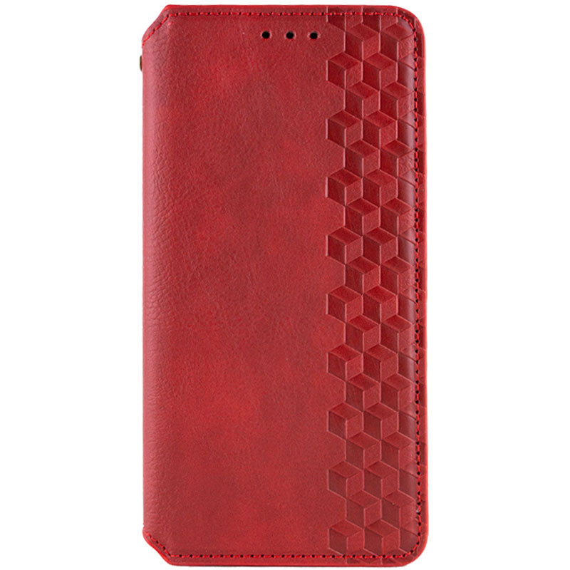 Шкіряний чохол книжка GETMAN Cubic (PU) для Xiaomi Redmi 14C (Червоний)