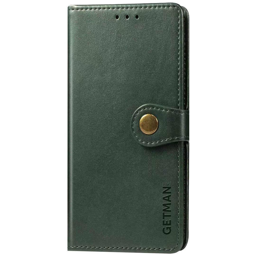 Шкіряний чохол книжка GETMAN Gallant (PU) для Samsung Galaxy A12 Nacho (Зелений)