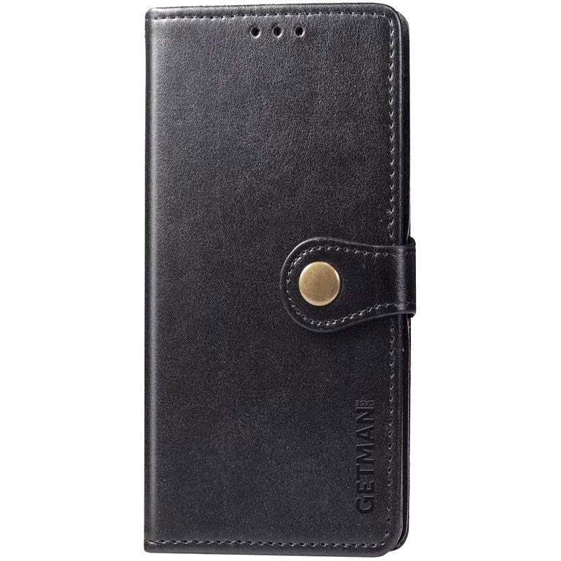 Кожаный чехол книжка GETMAN Gallant (PU) для Xiaomi Poco M5 (Черный)
