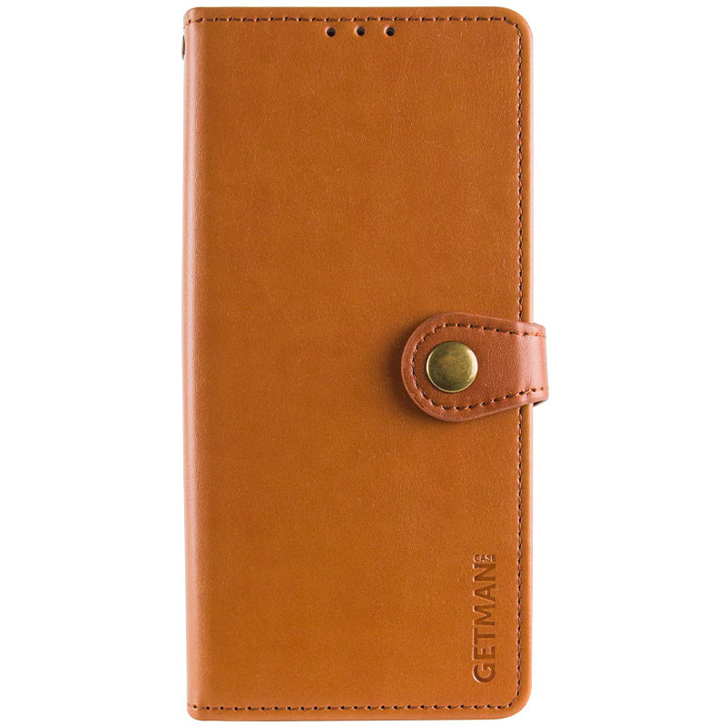 Шкіряний чохол-книжка GETMAN Gallant (PU) для Xiaomi Redmi Note 14 4G (Europe version) (Коричневий)