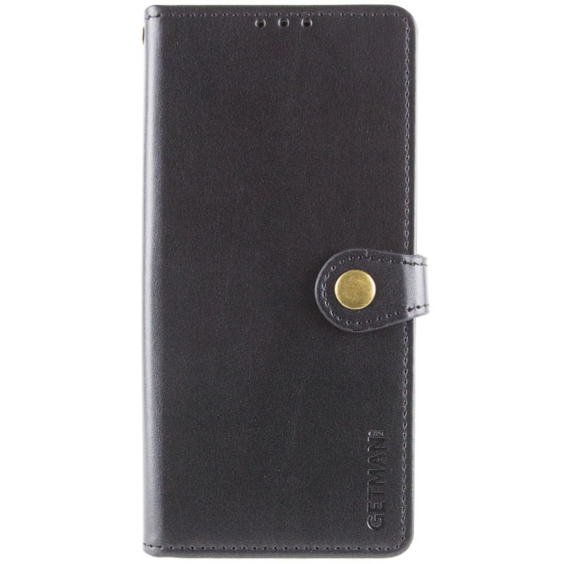 Кожаный чехол-книжка GETMAN Gallant (PU) для Xiaomi Redmi Note 14 Pro 5G / 14 Pro+ (Черный)