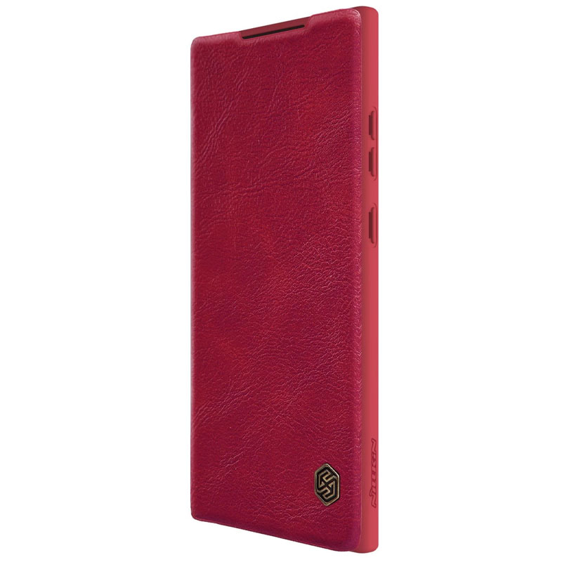 Кожаный чехол (книжка) Nillkin Qin Pro Camshield для Samsung Galaxy A14 4G/5G (Красный)