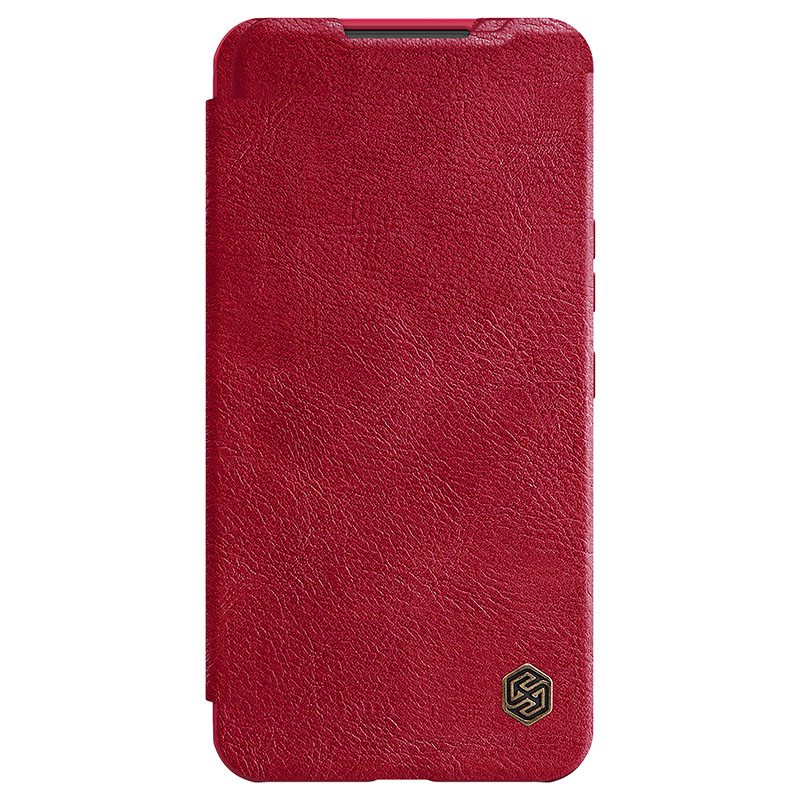 Кожаный чехол (книжка) Nillkin Qin Pro Camshield для Samsung Galaxy S22+ (Красный)