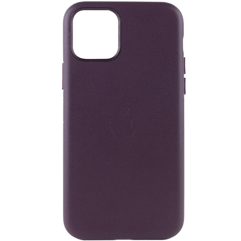 Кожаный чехол Leather Case (AA Plus) для Apple iPhone 11 (6.1") (Dark Cherry)