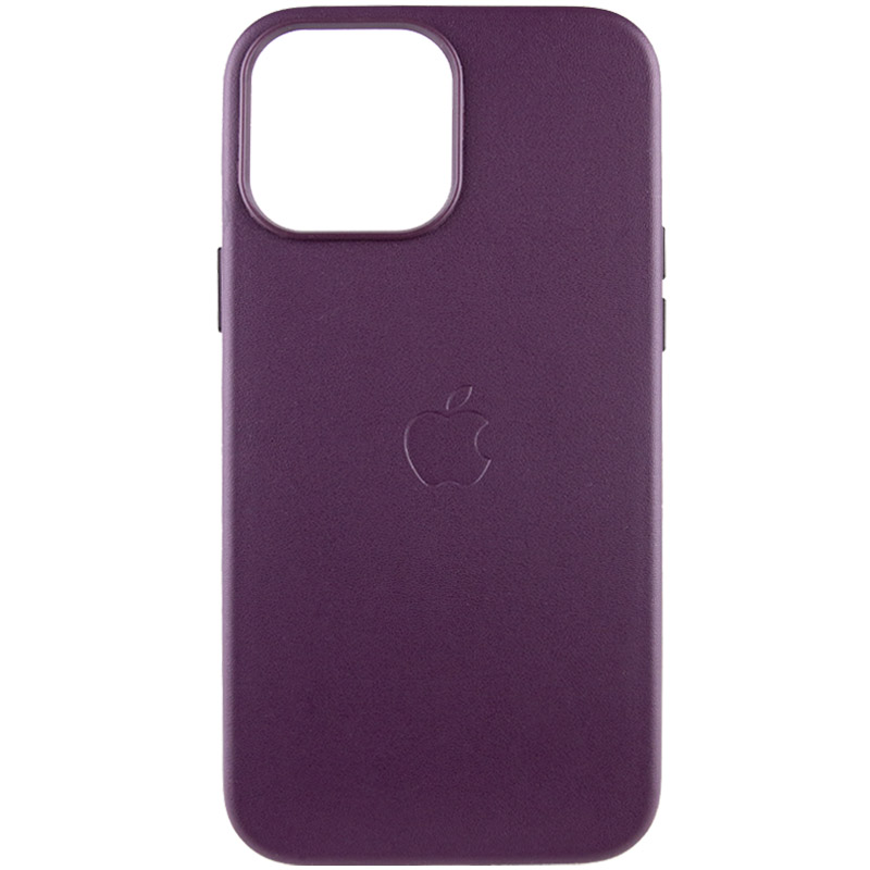 Шкіряний чохол Leather Case (AA Plus) with MagSafe для Apple iPhone 13 Pro (6.1") (Dark Cherry)