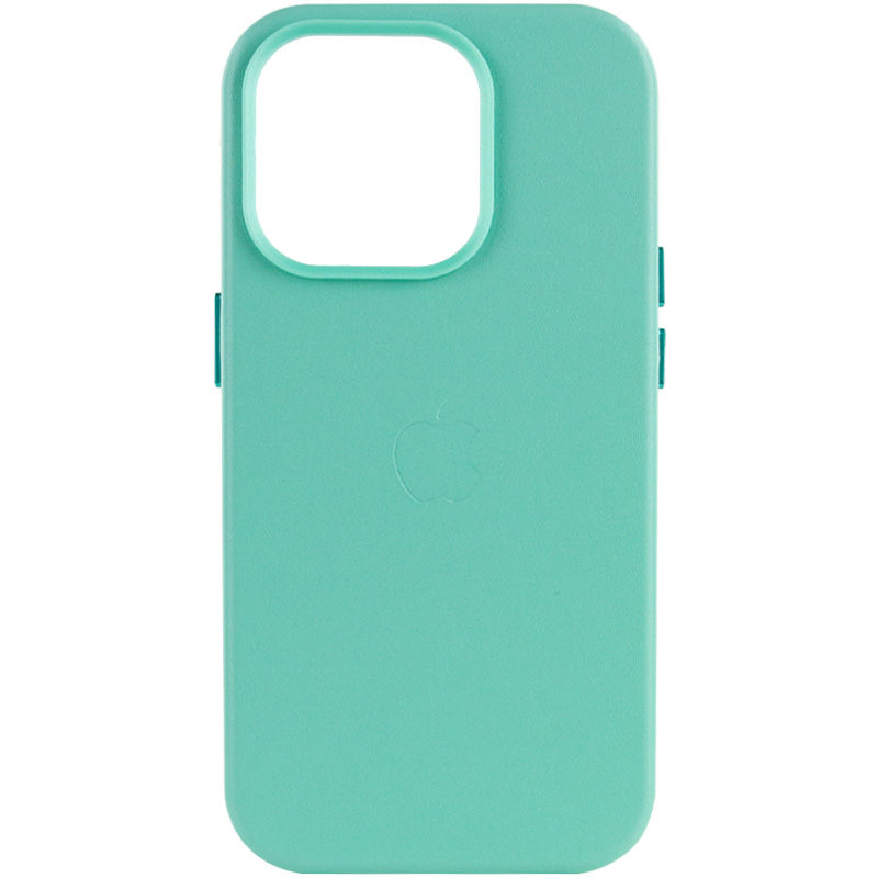 Кожаный чехол Leather Case (AA Plus) with MagSafe для Apple iPhone 13 Pro (6.1") (Ice)