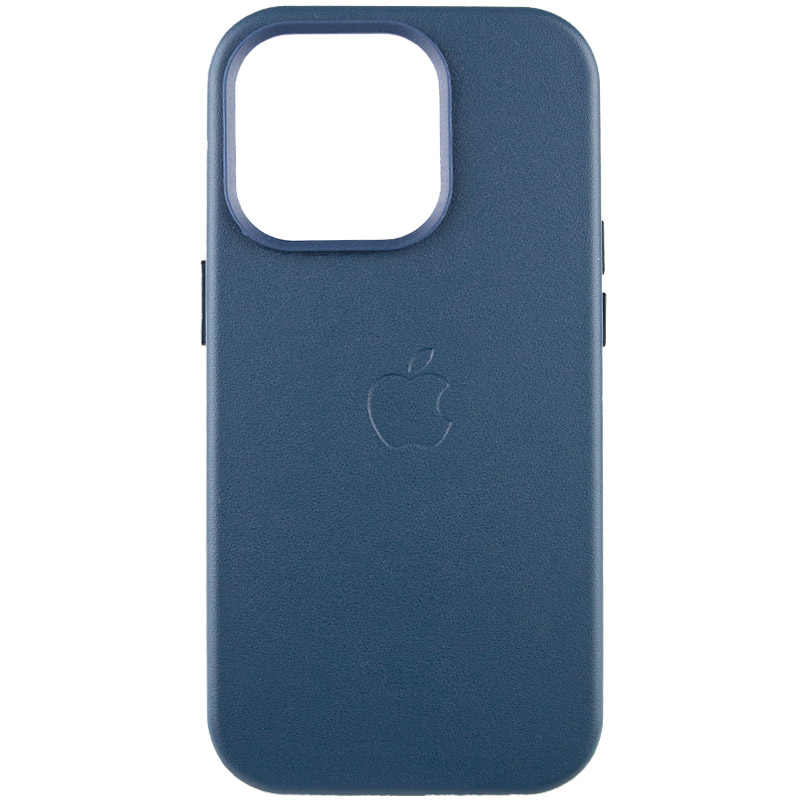 Кожаный чехол Leather Case (AA Plus) with MagSafe для Apple iPhone 13 Pro Max (6.7") (Indigo Blue)