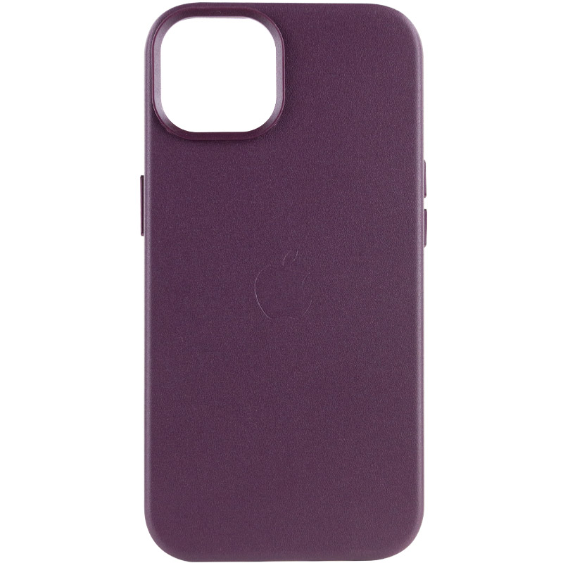 Шкіряний чохол Leather Case (AA Plus) with MagSafe для Apple iPhone 14 (6.1") (Dark Cherry)