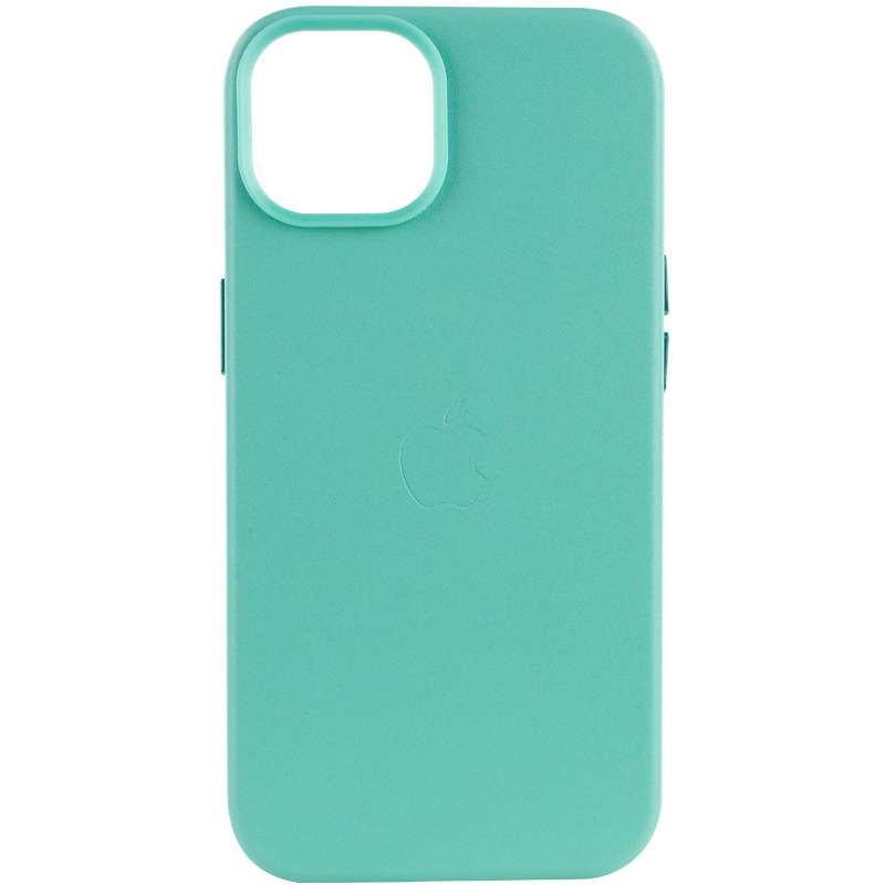 Кожаный чехол Leather Case (AA Plus) with MagSafe для Apple iPhone 14 Plus (6.7") (Ice)