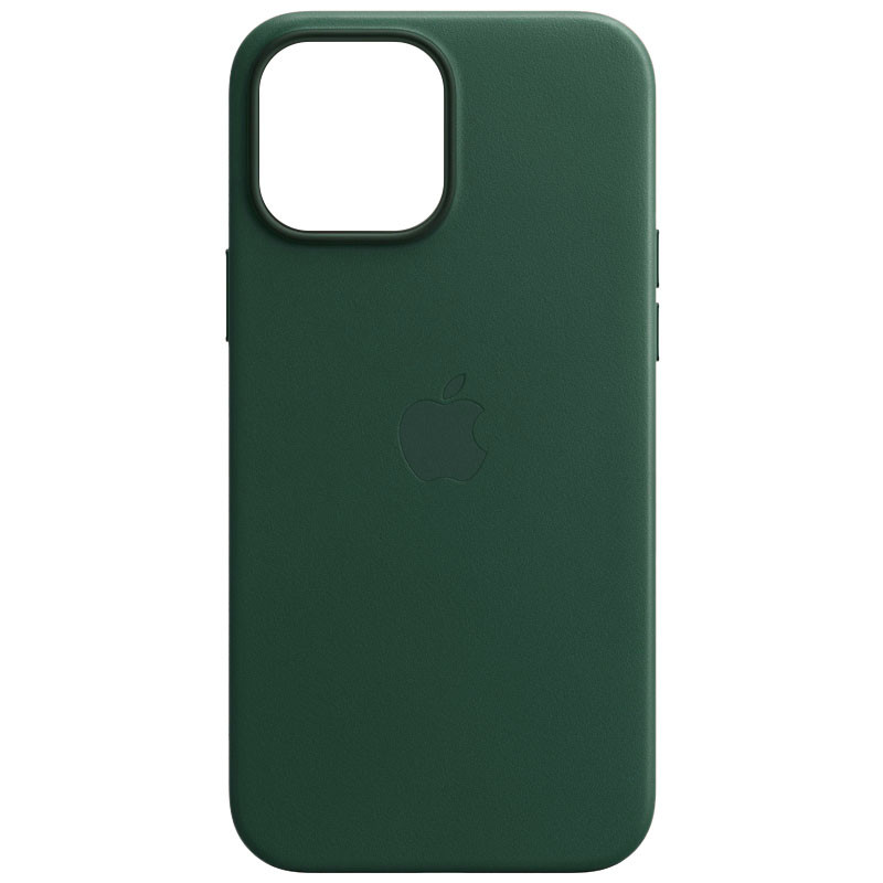 Кожаный чехол Leather Case (AA) with MagSafe для Apple iPhone 13 Pro (6.1") (Military green)
