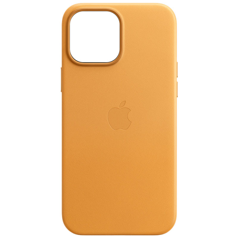 Кожаный чехол Leather Case (AA) with MagSafe для Apple iPhone 14 Plus (6.7") (Poppy)