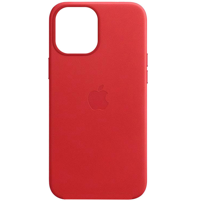 Шкіряний чохол Leather Case (AAA) для Apple iPhone 12 Pro Max (Red)