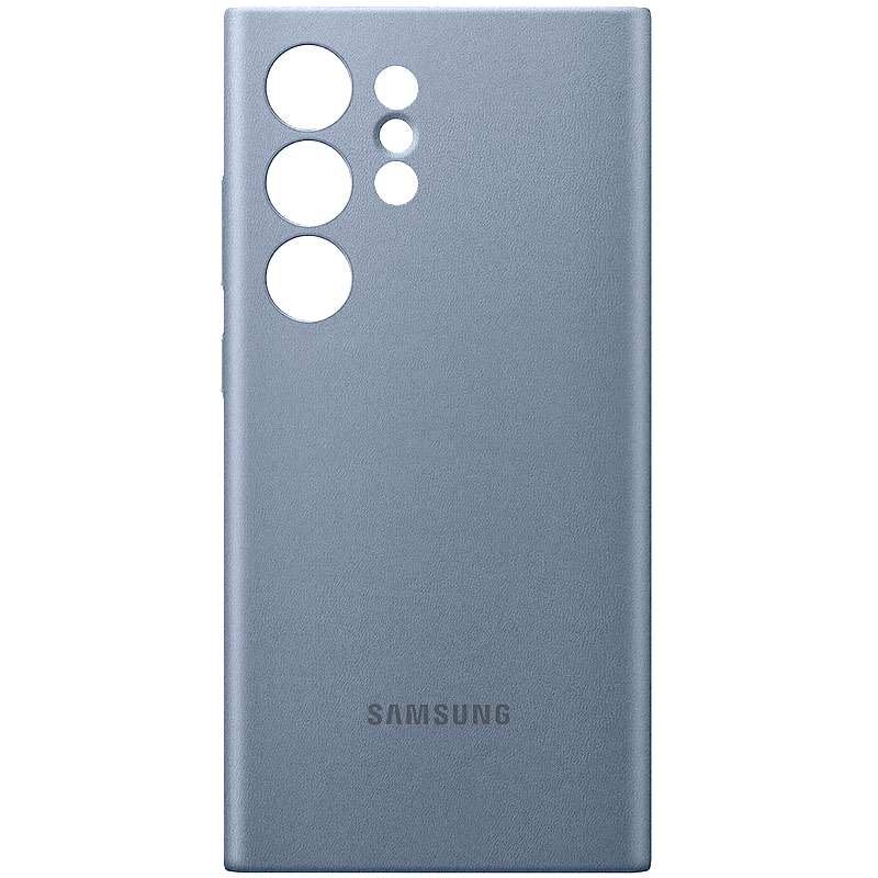 Кожаный чехол Leather Case (AAA) для Samsung Galaxy S24 Ultra (Lavender gray)