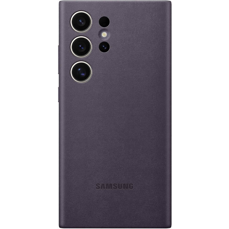 Шкіряний чохол Leather Case (AAA) для Samsung Galaxy S24 Ultra (Purple)