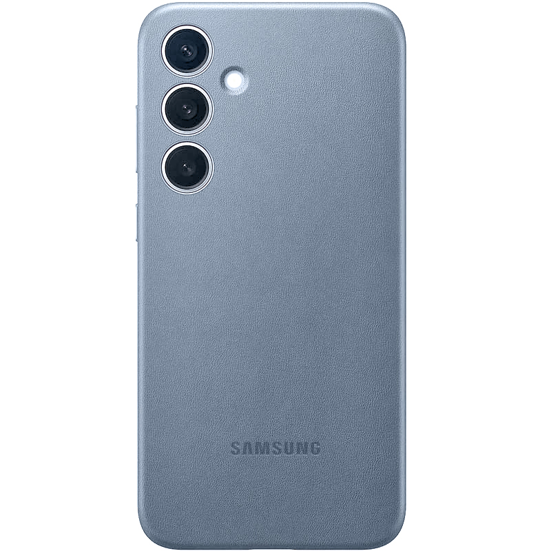 Кожаный чехол Leather Case (AAA) для Samsung Galaxy S24 (Lavender gray)