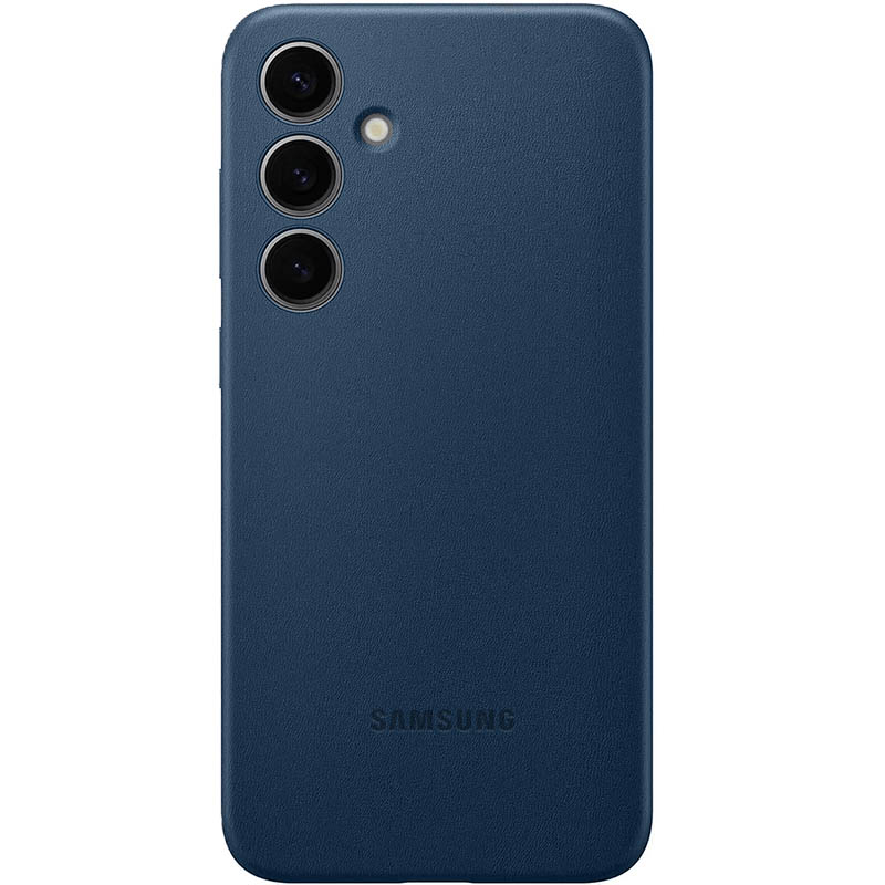 Кожаный чехол Leather Case (AAA) для Samsung Galaxy S24+ (Navy Blue)