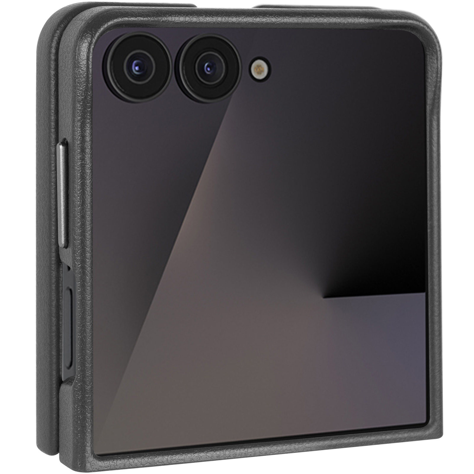 Кожаный чехол Leather Case (AAA) для Samsung Galaxy Z Flip5 (Black)