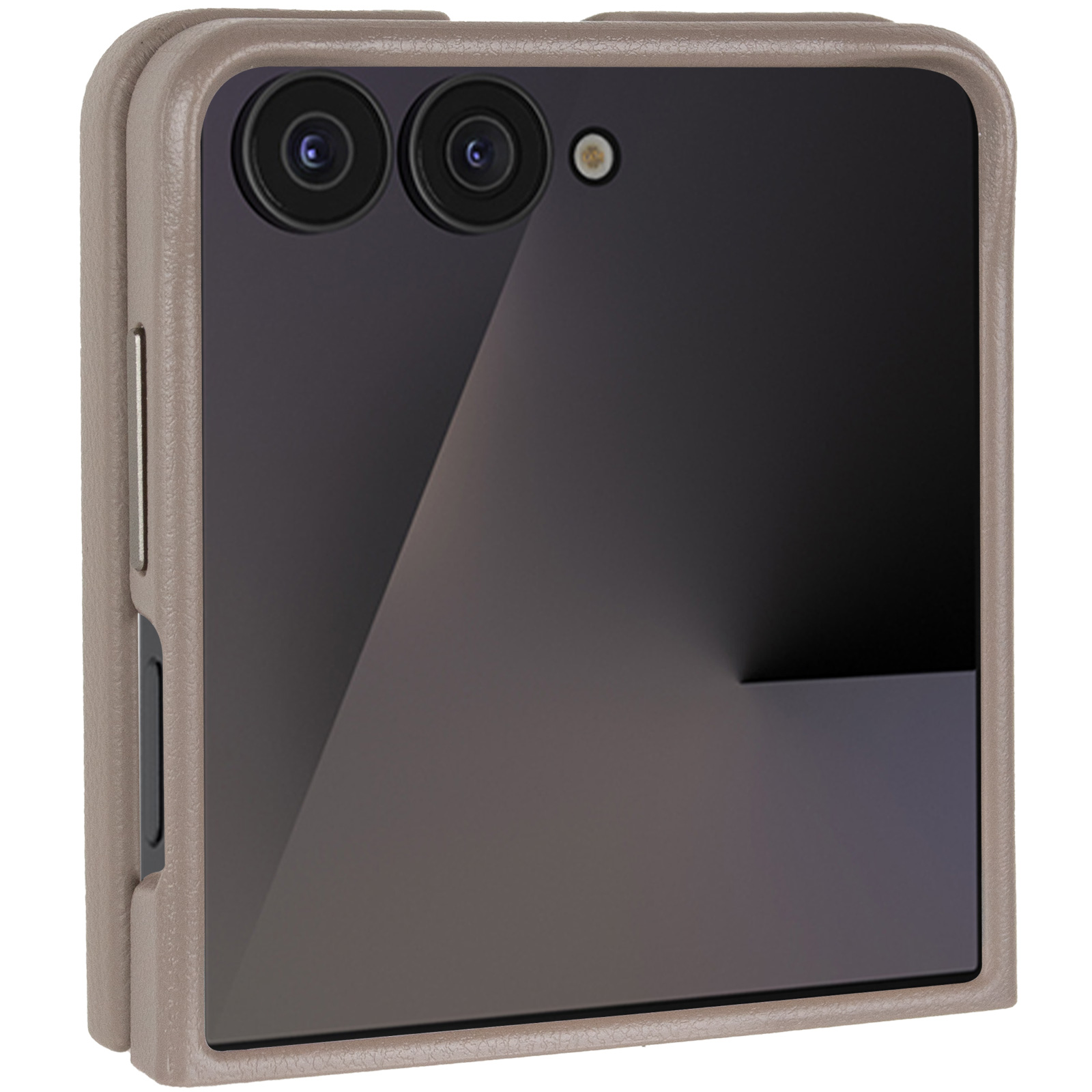 Кожаный чехол Leather Case (AAA) для Samsung Galaxy Z Flip6 (Gray)