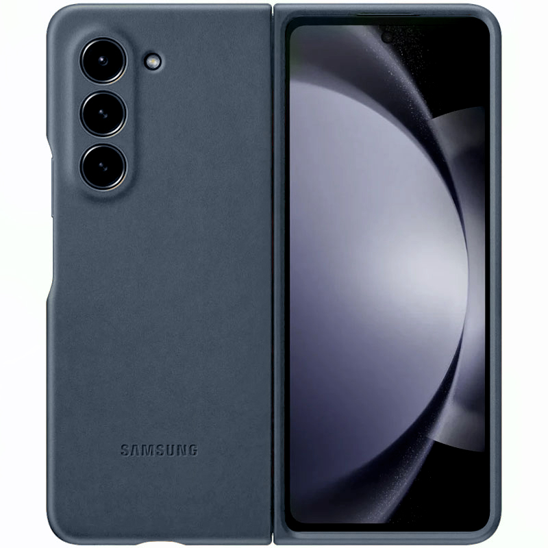 Кожаный чехол Leather Case (AAA) для Samsung Galaxy Z Fold5 (Blue)