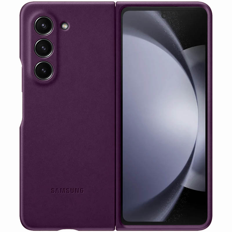 Шкіряний чохол Leather Case (AAA) для Samsung Galaxy Z Fold5 (Purple)