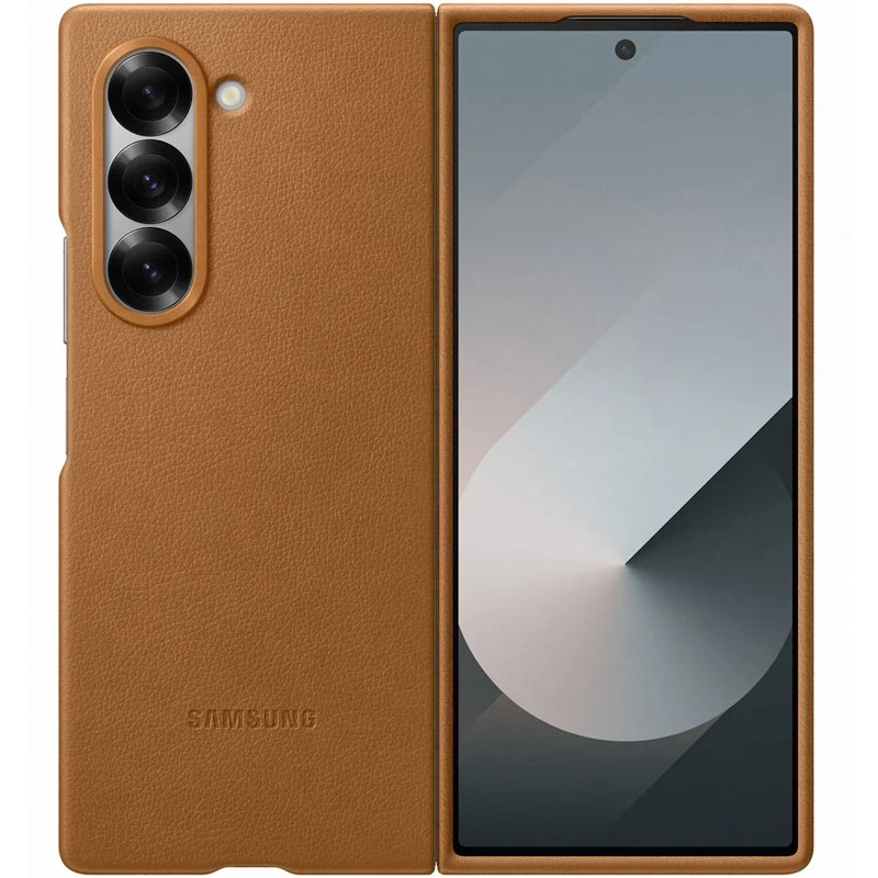 Шкіряний чохол Leather Case (AAA) для Samsung Galaxy Z Fold6 (Brown)