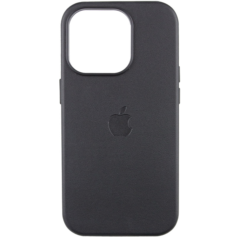 Кожаный чехол Leather Case (AAA) with MagSafe and Animation для Apple iPhone 13 Pro (6.1") (Midnight)