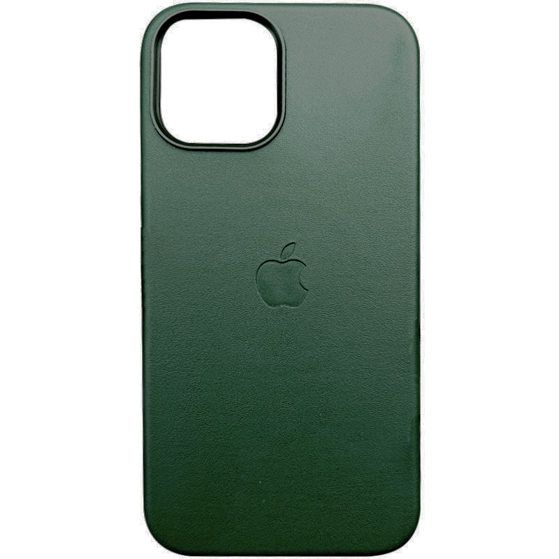 Кожаный чехол Leather Case (AAA) with MagSafe and Animation для Apple iPhone 13 Pro Max (6.7") (Sequoia Green)