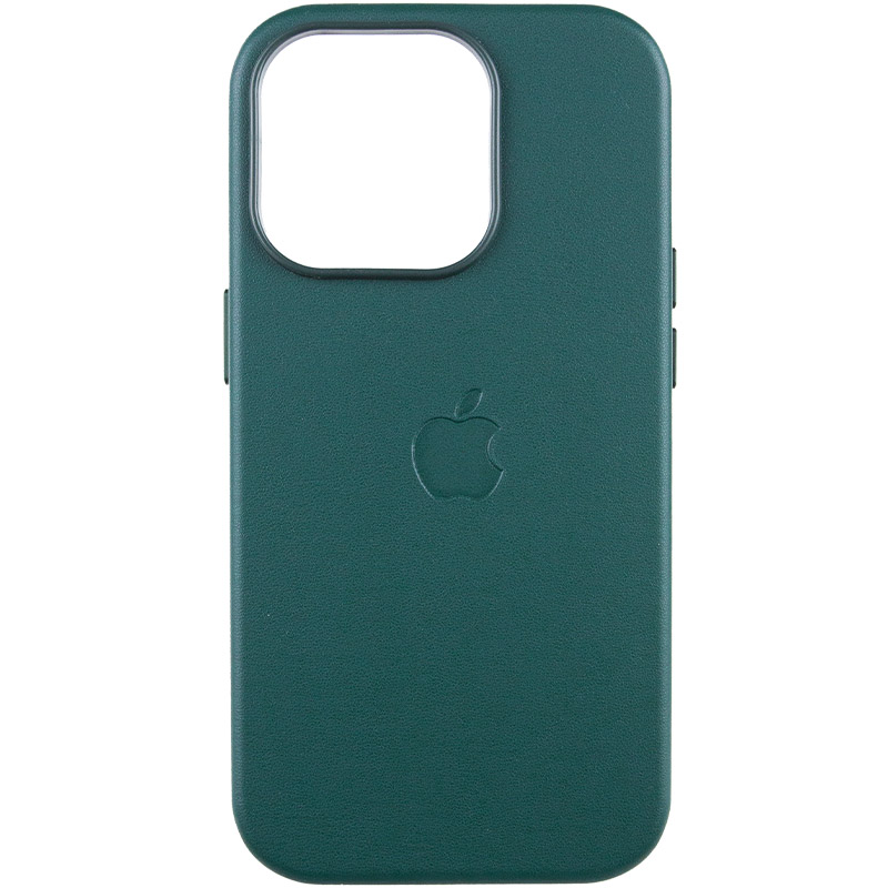 Кожаный чехол Leather Case (AAA) with MagSafe and Animation для Apple iPhone 14 Pro Max (6.7") (Forest Green)