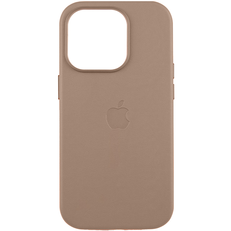 Шкіряний чохол Leather Case (AAA) with MagSafe and Animation для Apple iPhone 15 Pro (6.1") (Taupe)