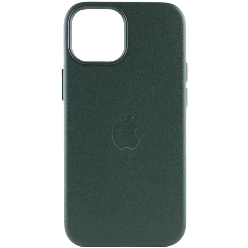 Кожаный чехол Leather Case (AAA) with MagSafe для Apple iPhone 12 Pro Max (6.7") (Forest Green)