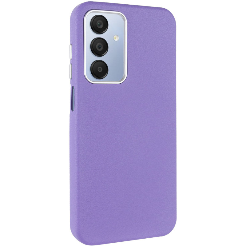 Кожаный чехол Leather Case Metal Buttons для Xiaomi Redmi Note 13 4G (Light Purple)