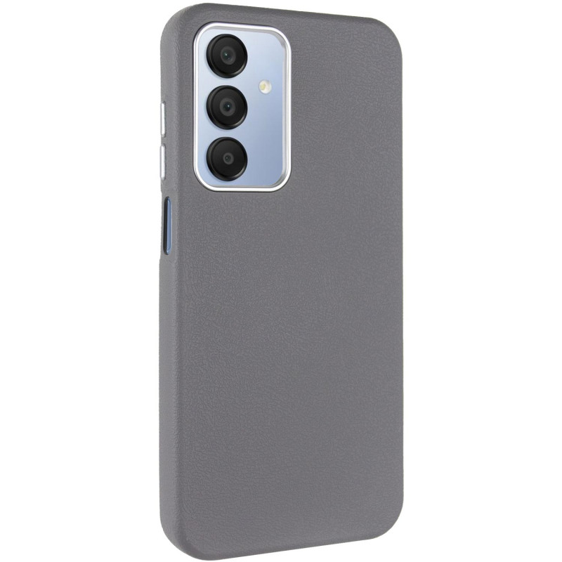 Кожаный чехол Leather Case Metal Buttons для Xiaomi Redmi Note 13 4G (Titanium Gray)