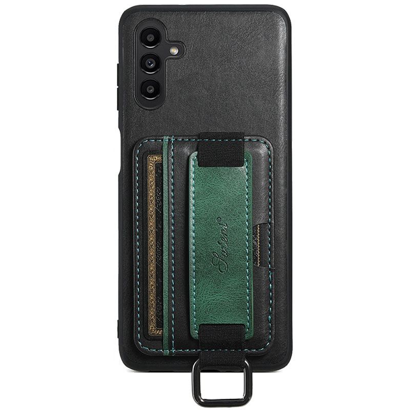 Шкіряний чохол Wallet case and straps для Samsung Galaxy A14 4G/5G (Чорний / Black)