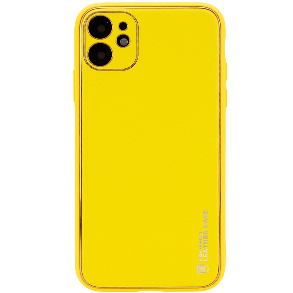 Шкіряний чохол Xshield для Apple iPhone 12 Pro (Жовтий / Yellow)